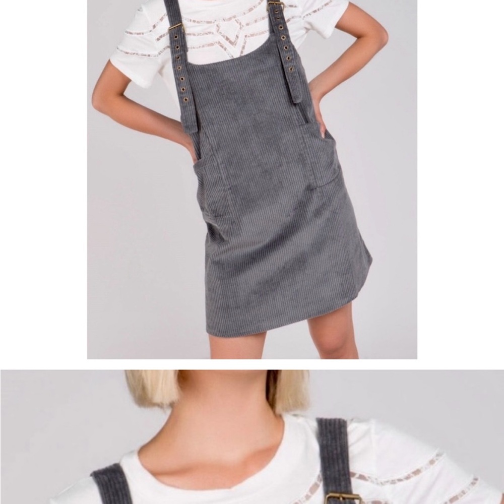 POL Cream Corduroy Jumper Dress-NWOT